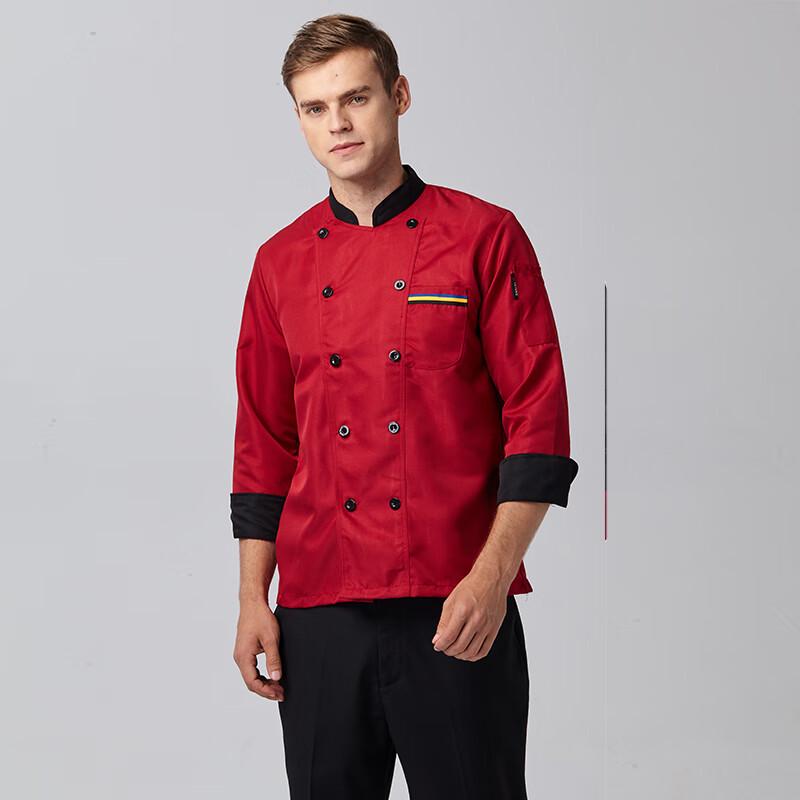 Men s Long-Sleeve Chef Uniform Set M