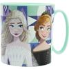 Tataway Gobelet plastique bleu Disney Frozen Elsa et Anna 350 ml compatible micro-ondes filles