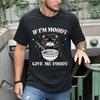 Ramen Black Cat Graphic T Shirts If I'm Moody Give Me Foody Funny Men's T-shirts Short Sleeve Clothing Hip Hop Streetwear