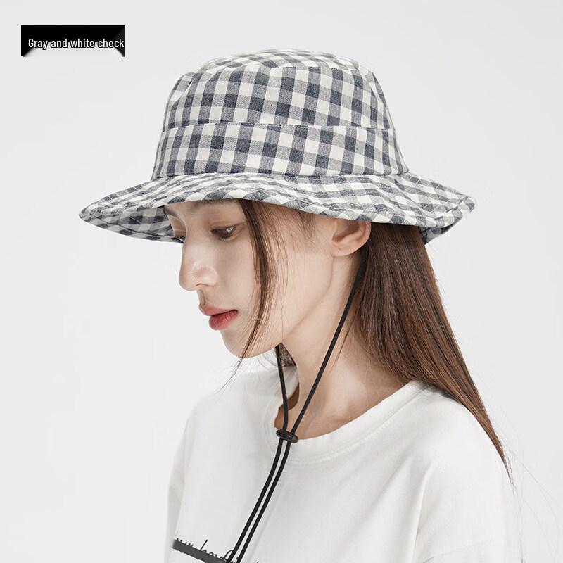 Zauo Women s Checkered Sun Fisherman Hat One Size