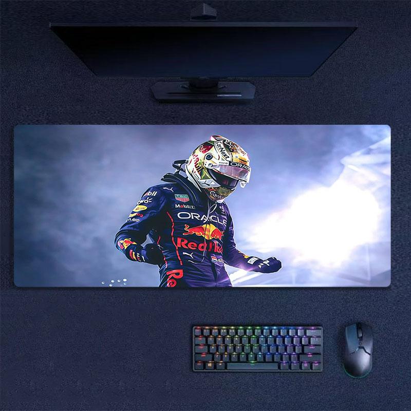 Podložka pod myš pro závodního jezdce, Velká herní podložka na stůl, Protiskluzová XXL podložka pod myš pro notebook a tablet, Herní podložka pro Mini PC se šitými okraji