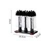 3pcs Brush Head Set Water Bottle Cleaning Brush Glass Cup Washer With Suction Base 3 Head Bristle Brush For Beer Cup Long Leg