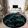 1pc Jurassic Dinosaurs Office Round Area Rug, Indoor Mat Suitable For Office,Bedroom Living Room Home Decor, Room Deco A0926105