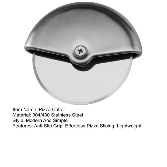 Stainless Steel Pizza Cutter Wheel Easy Cut Butter Spreader Rust-Resistant Rolling Slicer for Pies Pastries Flatbreads Essential Kitchen Baking Tool