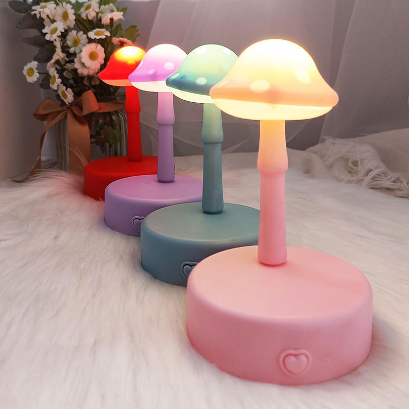 Shaped Nightlight Mushroom For Children Handmade Diy Aaa Battery Supply Power