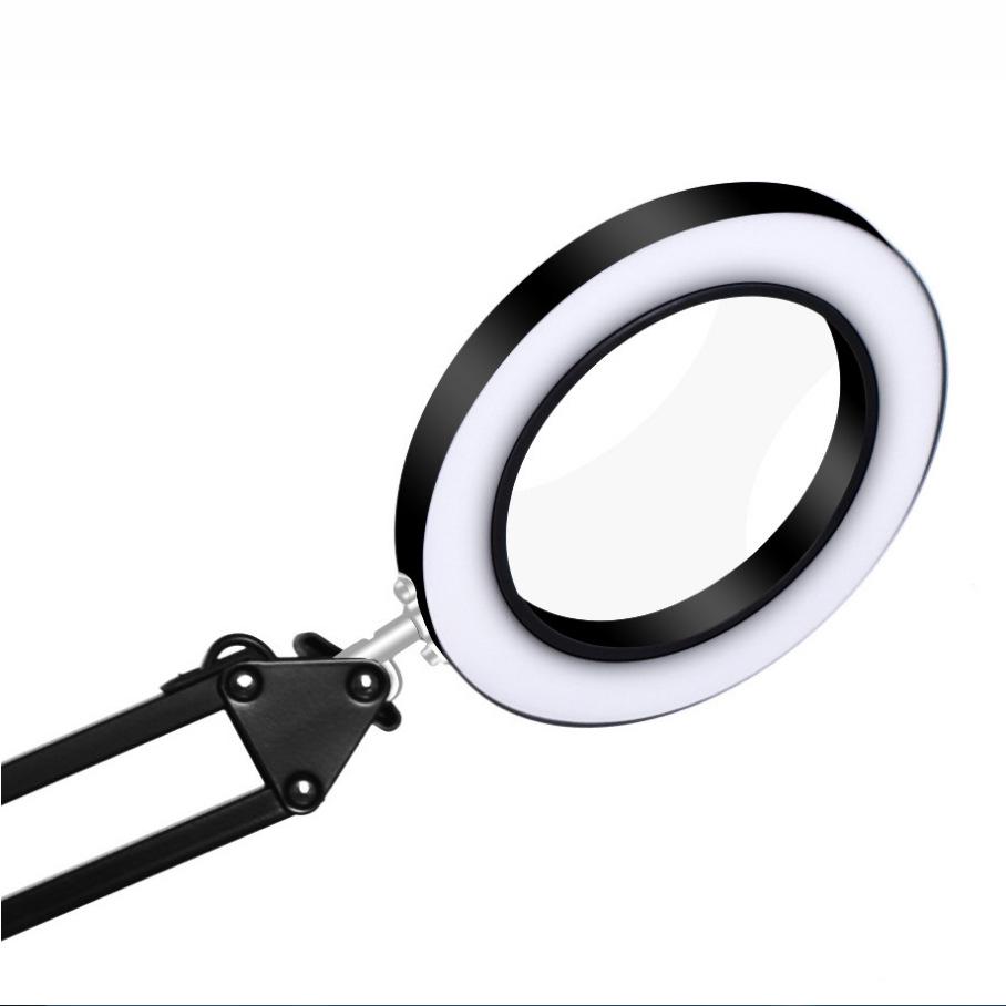 Foldable LED Magnifying Desk Lamp for Eye Protection, Reading, Nail Art, Tattoo, and Repair Work
