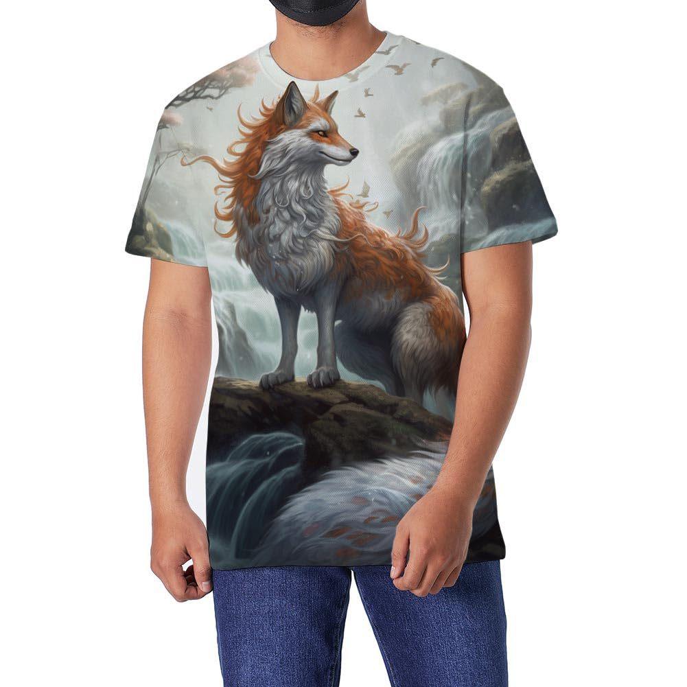 

Футболка с короткими рукавами и принтом черепа уличного мужчины Rascal Handsome Sugi Summer Casual Large Size Top для мужчин 6XL