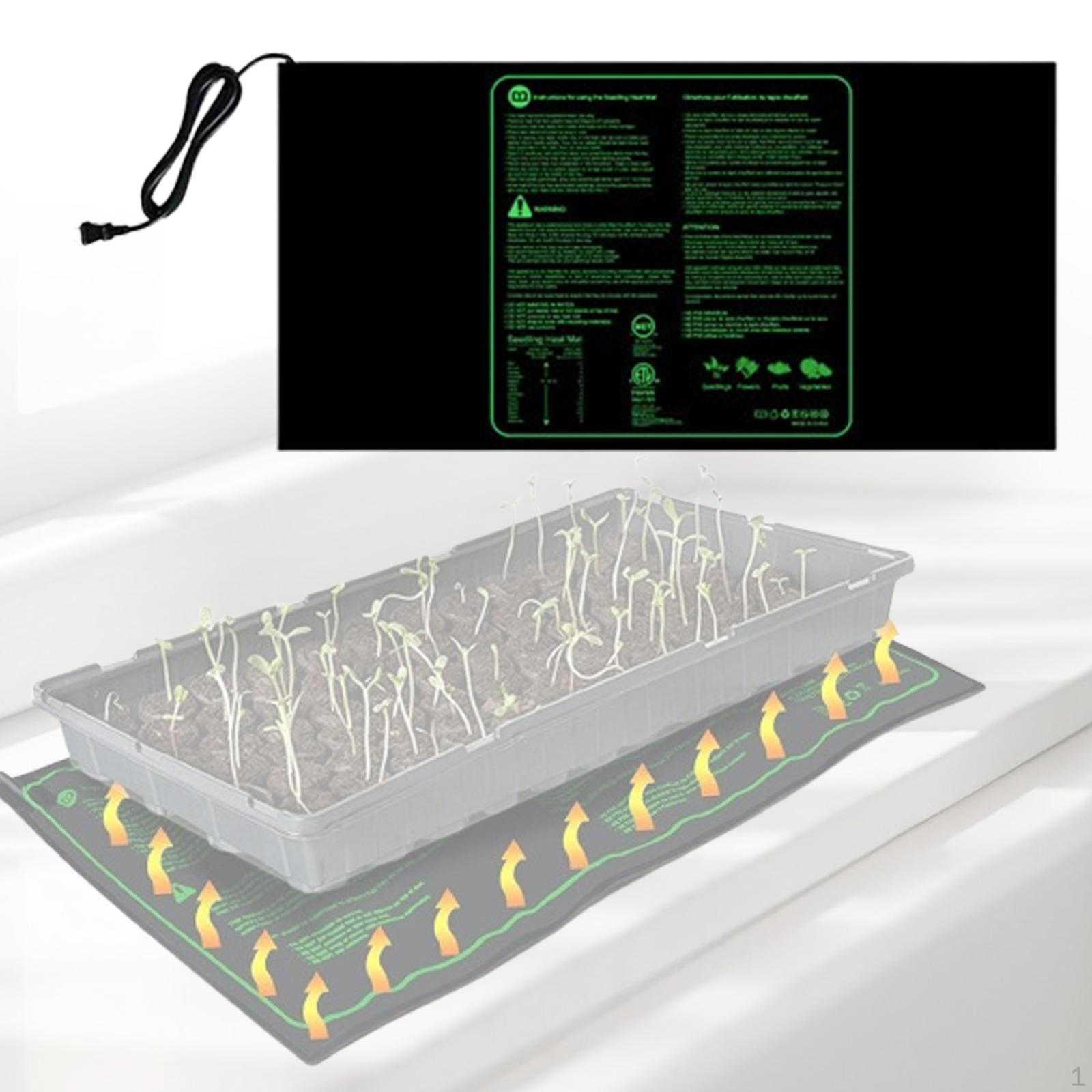 

Подогреваемый коврик для рассады, многоцелевой гидропонный нагревательный коврик, питомник для рассады, теплый для семян 48inx20in