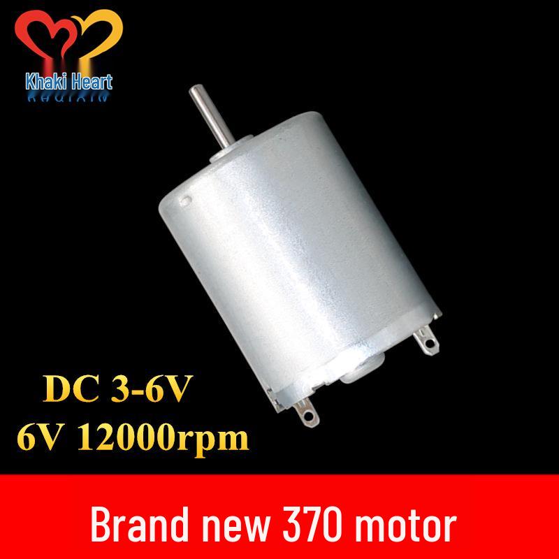 

Brand New 370 Micro DC Motor, B3 Brushed, High Torque, Large Power for Science Education, 3V-6V. 3V