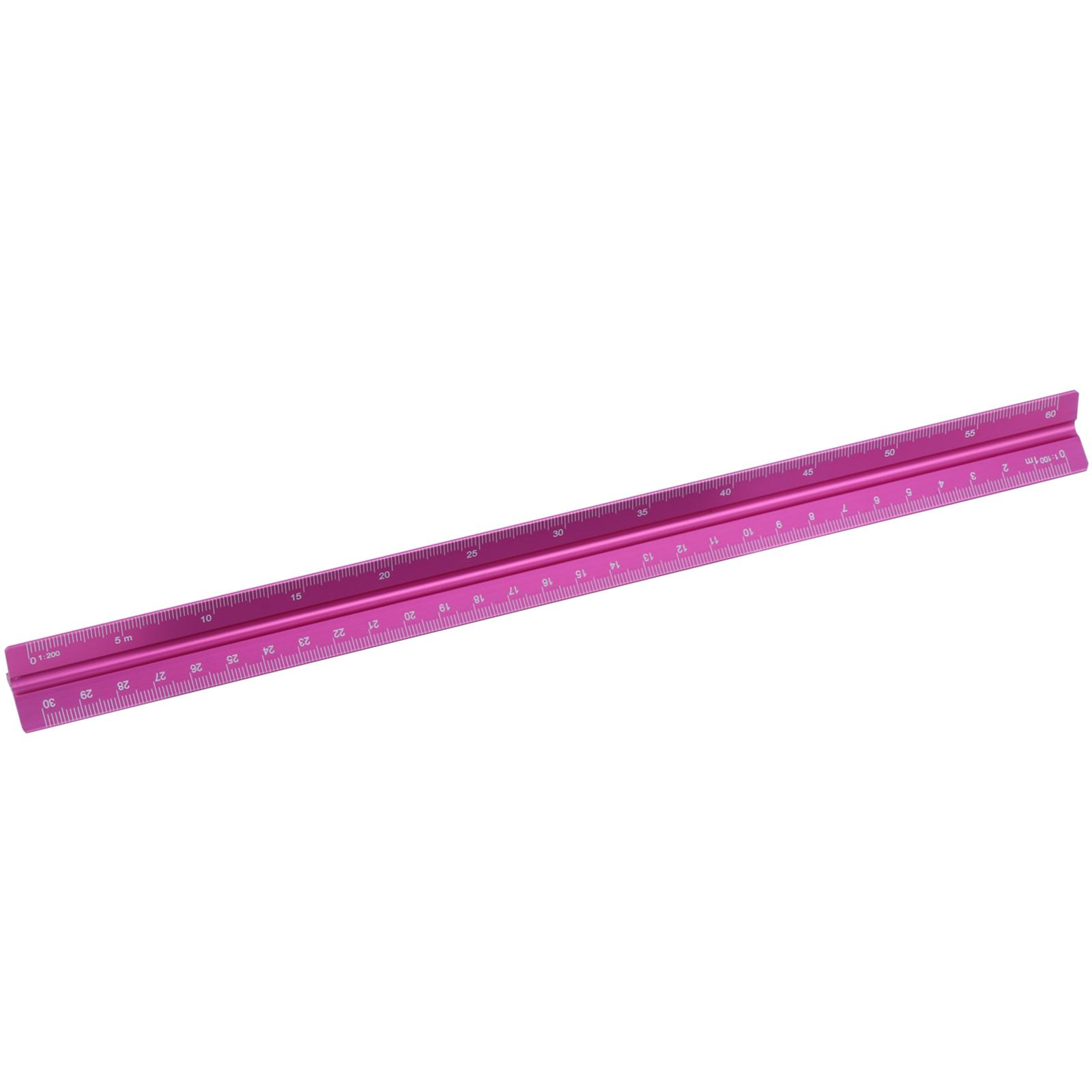 

Архитектурная масштабная линейка, 12-дюймовая алюминиевая архитектурная шкала, треугольная линейка для построения треугольников L горячий розовый