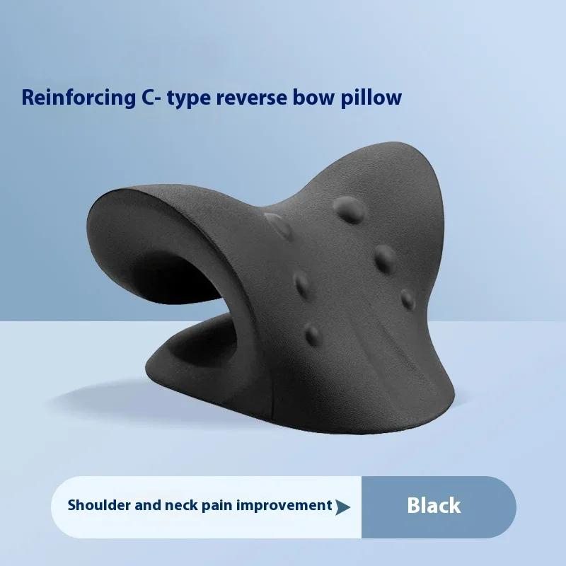 

Household C-shaped stretch cervical pillow,shoulder and neck relaxation and soothing massage pillow,cervical curvature corrector чёрный