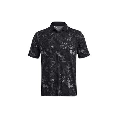Ua Iso-Chill Edge Logo Stampa All-Over Polo Casual a Maniche Corte Uomo Polo Nere 1377365-002