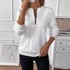 Women's Zip-Up Cotton-Padded Sweatshirt - Autumn/Winter Collection