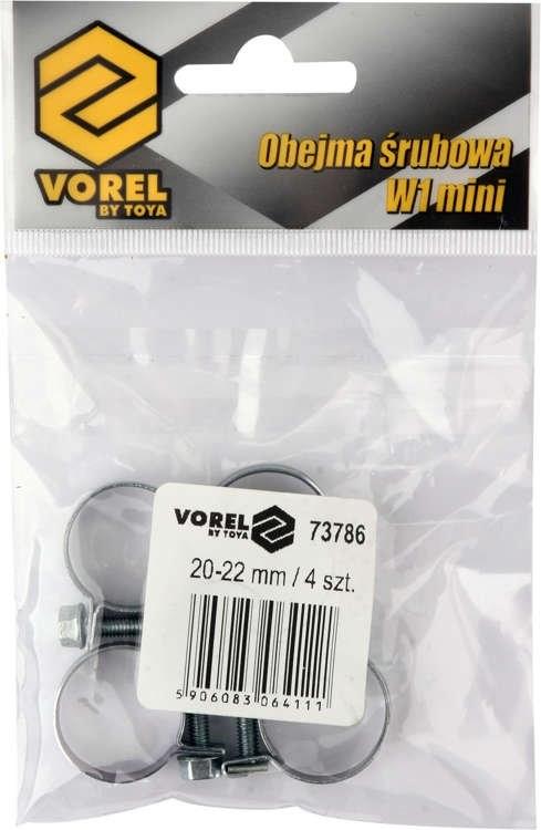 Screw clamp w1 mini 20-22/9mm 4pcs 73786 VOREL