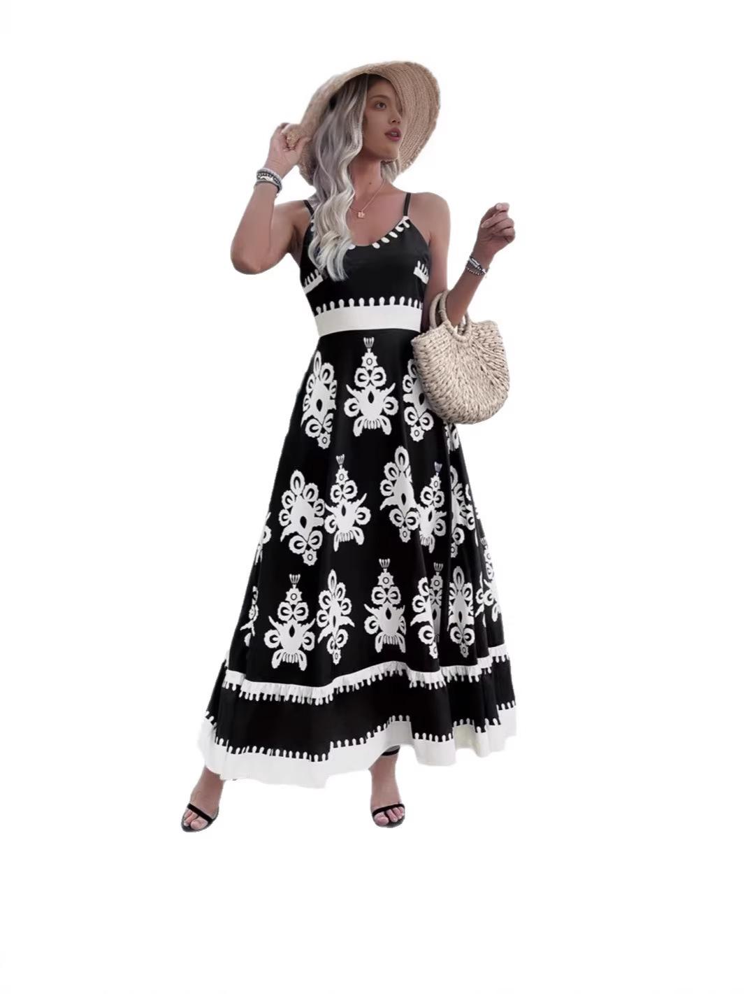 

Свежее сладкое платье в европейском и американском стиле - M4304 M чёрный