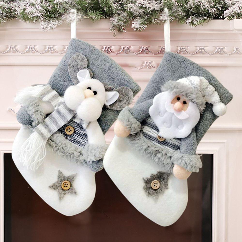 Gift Bag Sacks Deer Christmas Tree Decorations for Home Ornament Christmas Stocking Candy Bag