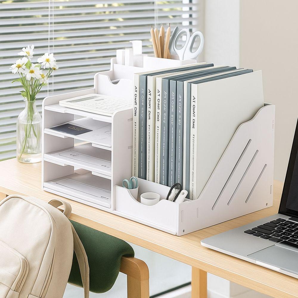 Thickened Desktop Organizer Large Capacity File Holder File Storage Rack  Office