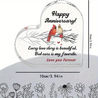 Souvenir Cœur Anniversaire - Cadeau Romantique d'Étape avec Utilité Photographique