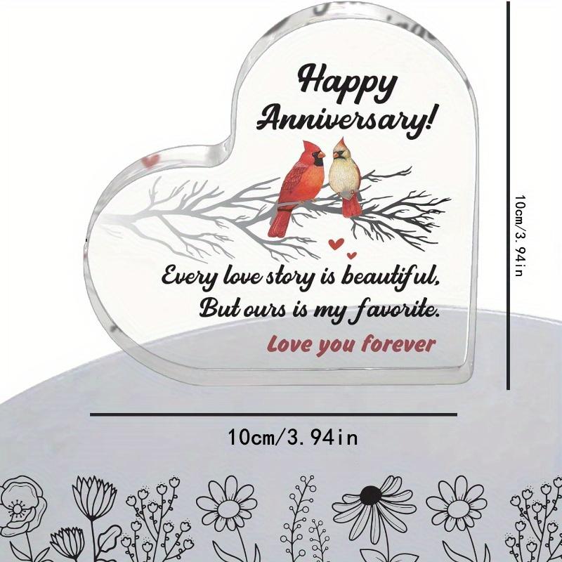 Anniversary Heart Keepsake - Romantic Milestone Gift with Photography Utility chiaro