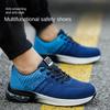 Labor Insurance Shoes PU Air Cushion Anti-smash and Stab-proof Ultra-light Shock Absorption and Wear-resistant Men's Breathable Safety Shoes