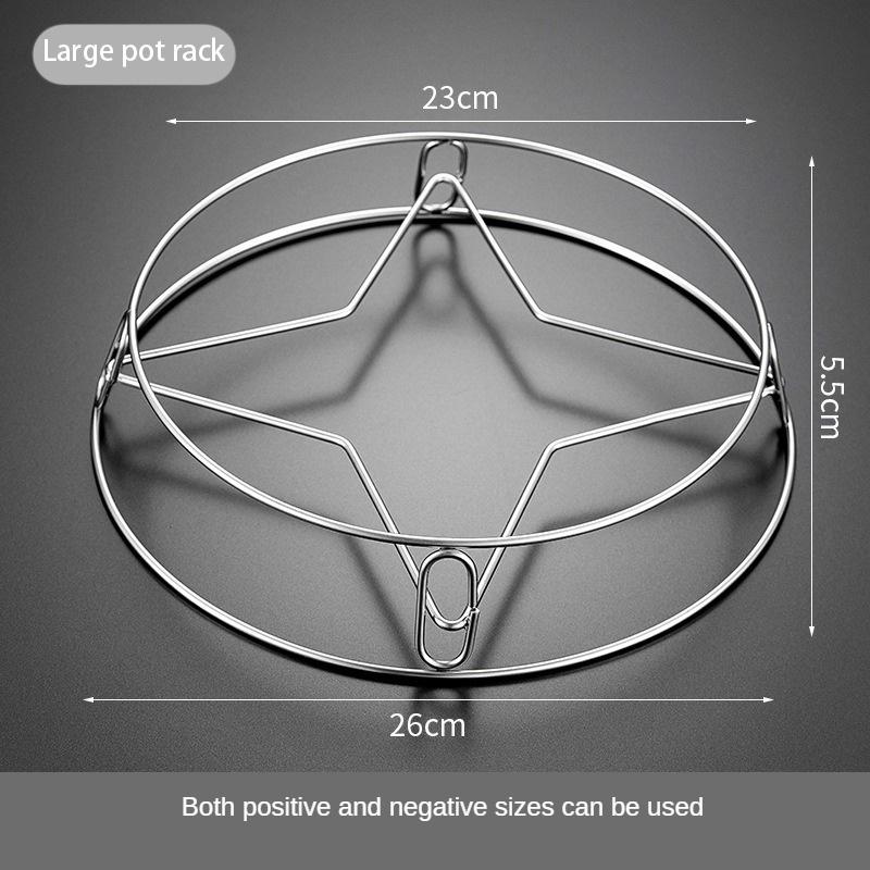 Pot Rack Multi-function Place Firmly Reinforcement And Thickening Easy To Clean Storage Rack Stainless Steel Durable Pot Pad