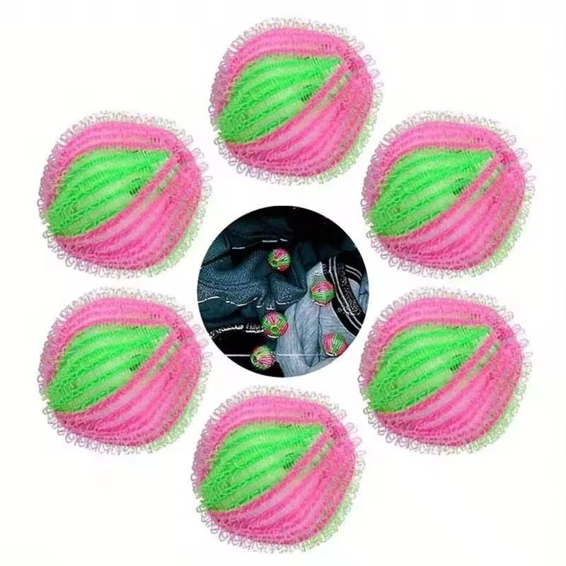 6 STÜCKE Tierhaarentferner für Wäsche Fusselrasierer Waschbälle Wiederverwendbare Trockner Nylonbälle Hunde Katzenhaar Fusselrasierer für Wäsche