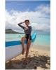 Conservative High-Waisted Long-Sleeve Sun Protection Swimsuit: Quick-Drying, Belly-Covering, Split Design for Diving & Hot Springs