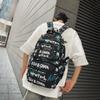 Large Capacity Student Backpack Graffiti Print Campus Backpack Men Lightweight Couple Backpack