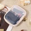 Transparent Travel Cosmetic Bag Portable Mini Waterproof Cosmetic Lipstick Bag Large Opening With Zip Outdoor Clutch Bag