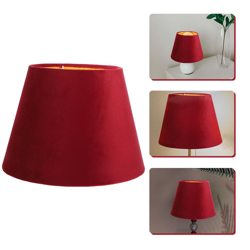 1Pcs Golden Lined Lampshade Simple Cloth Light Cover for Bedroom Living Room Decorative Lamp Accessory Household Warm Lighting