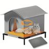 High Quality Oxford Cloth Outdoor Cat House with Stand - Insulated Shelter with Aluminum Foil Lining, Snow & Wind Protection