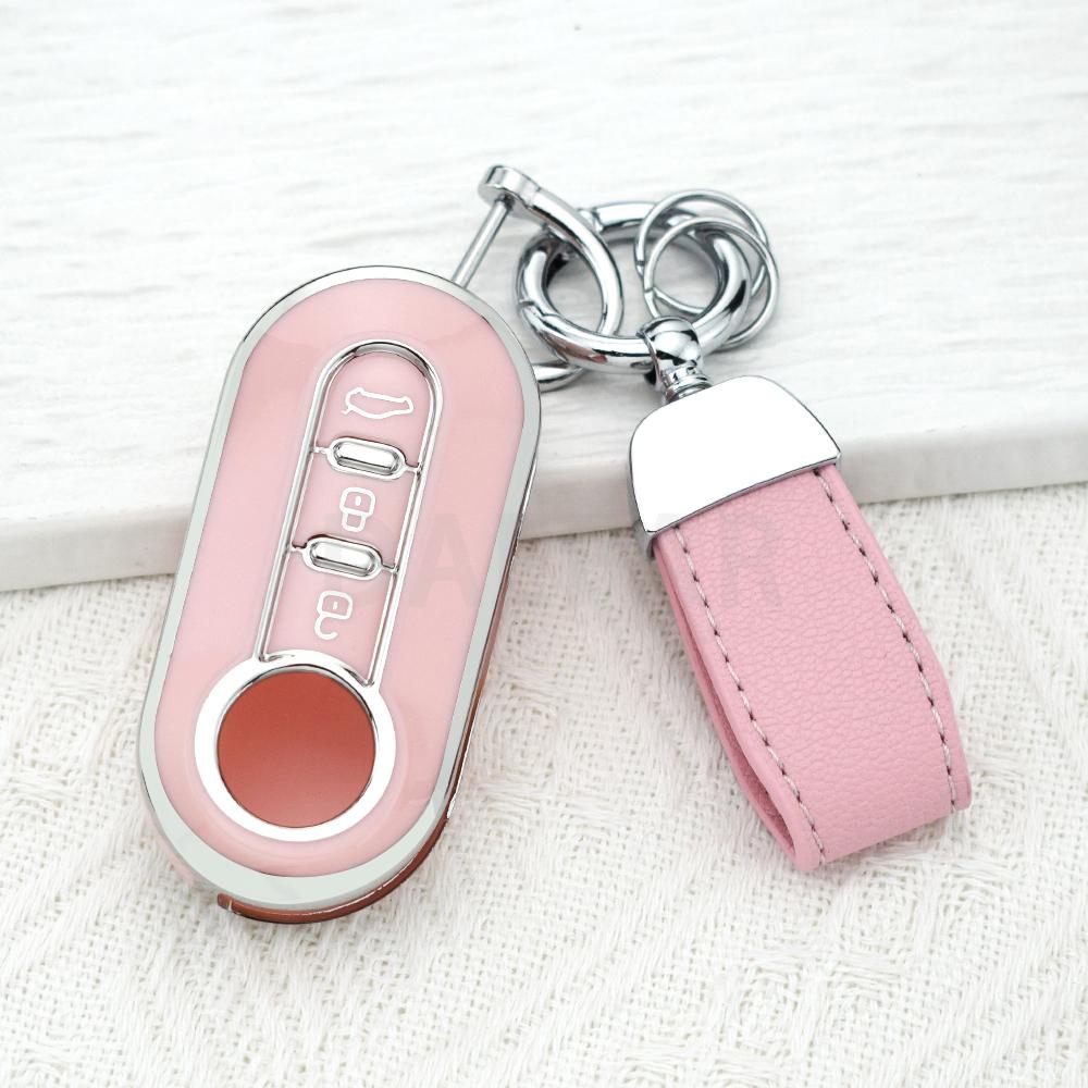 Auto Shell Case Fob for Fiat 500 Panda Punto Bravo Doblo Peugeot Boxer Citroen Relay Fiat Ducato Lancia Musa TPU Car Key Cover