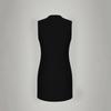 Vestido Mini de Lino sin Mangas con Cuello en V y Botones Estilo Holgado para Mujer Ropa Casual