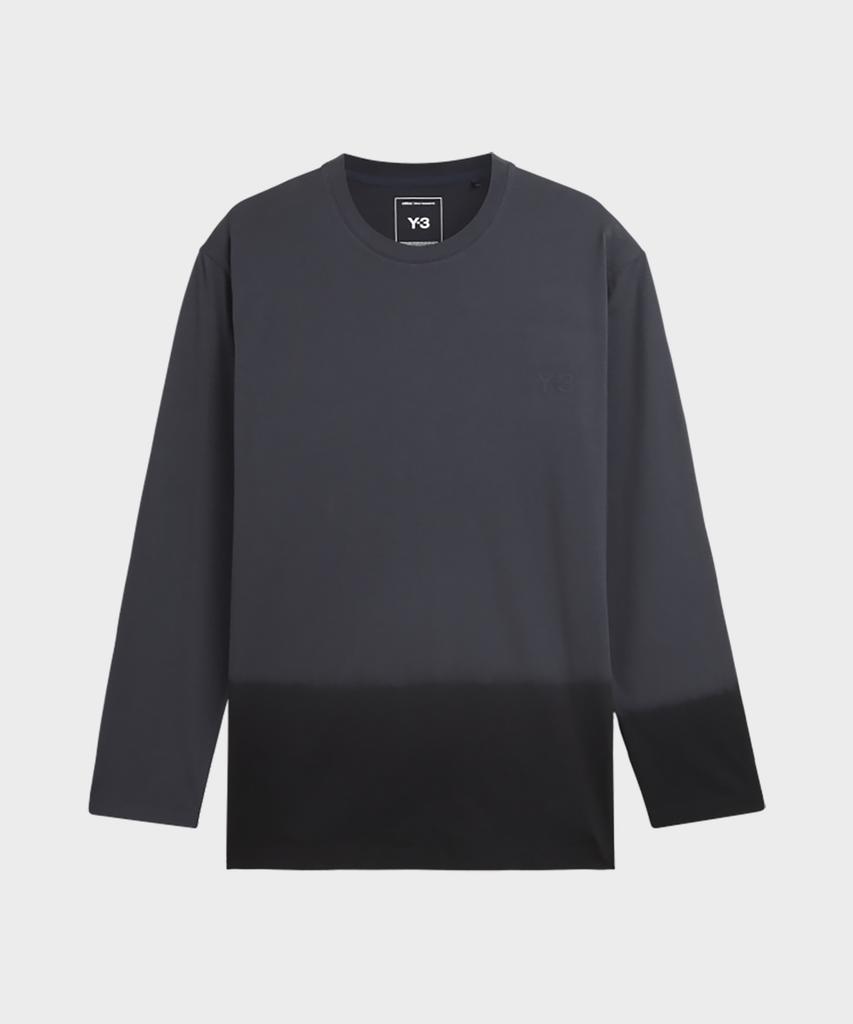 Y-3 (U) Dip Long Sleeve T-Shirt Grey U Dip Ls Tee Night Grey/Black