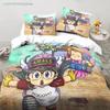 Cartoon DR S-Slump Arale Anime Bettwäsche-Set Bedrucktes Bettwäsche-Set Mit Kissenbezug Bettdeckenbezug Weich Queen King Size Bettwäsche Zuhause