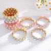 Trendy New Arrival Alloy Stretchable Colorful Glass Bracelet Elastic Cuff Geometric Bracelet Jewelry Gift for Women