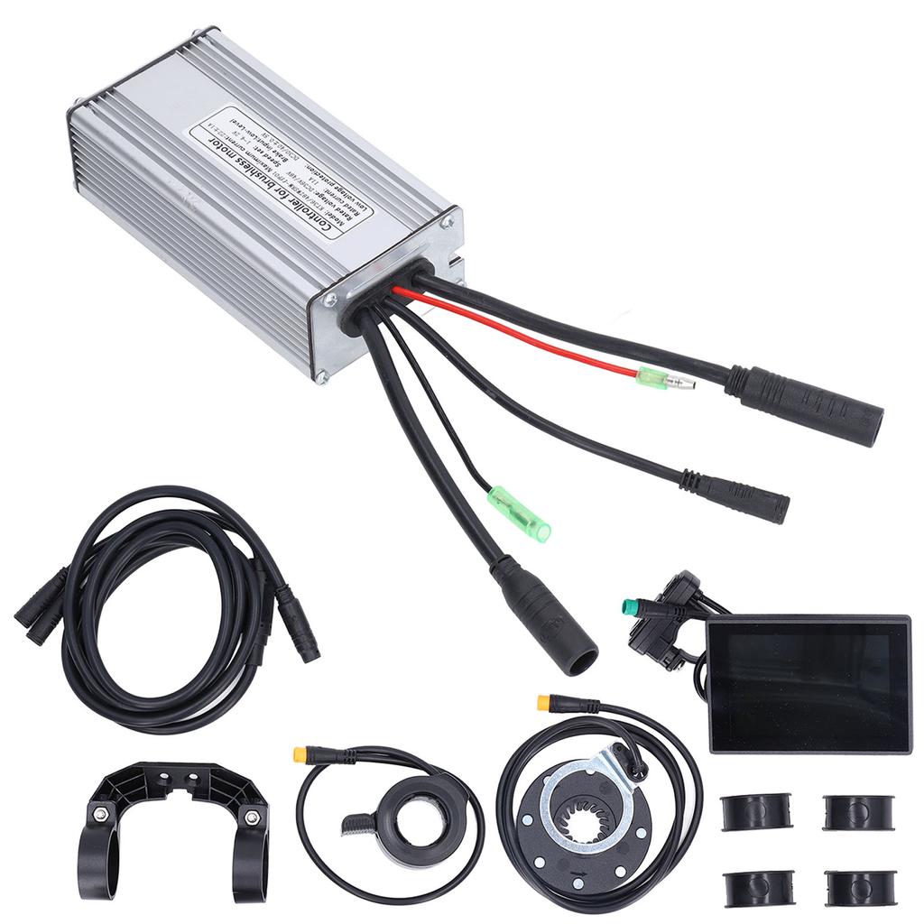 Bicycle Lithium Battery Modified Controller Set Full Waterproof Kit with 22A Controller and LCD 8S Display for 500W