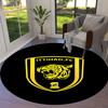 Al-Ittihad Club Round Area Rug,Carpet Rug for Living Room Bedroom Sofa Playroom Decor,Non-slip Floor Mat