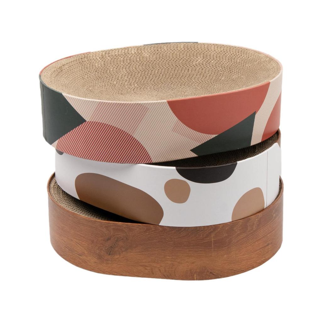 Oval Cat Scratching Bed with Corrugated Paper for Kittens