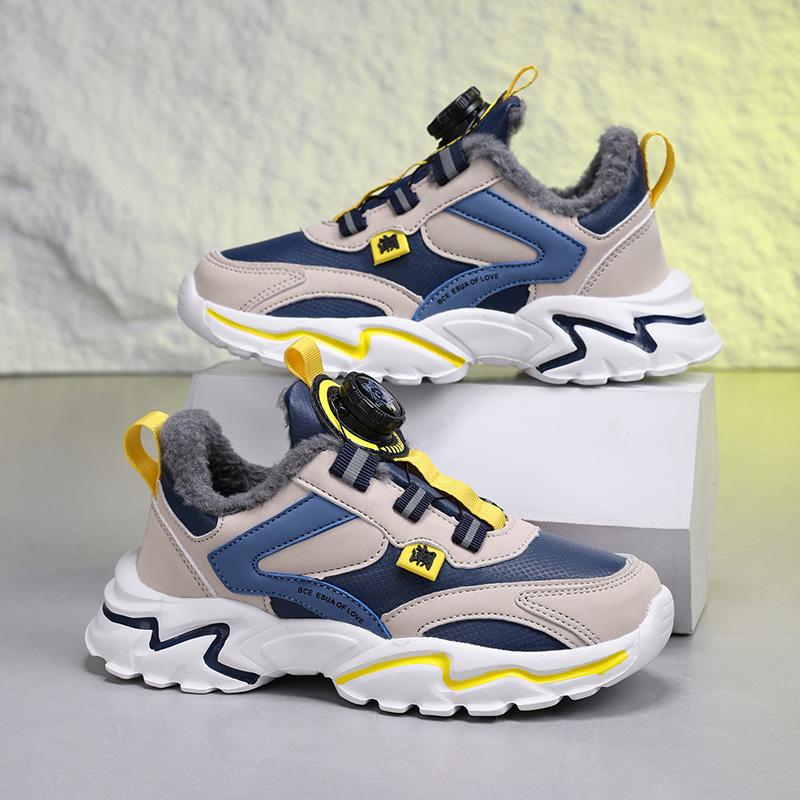 2025 new dad shoes rotating buckle breathable mesh non-slip running shoes middle age tide