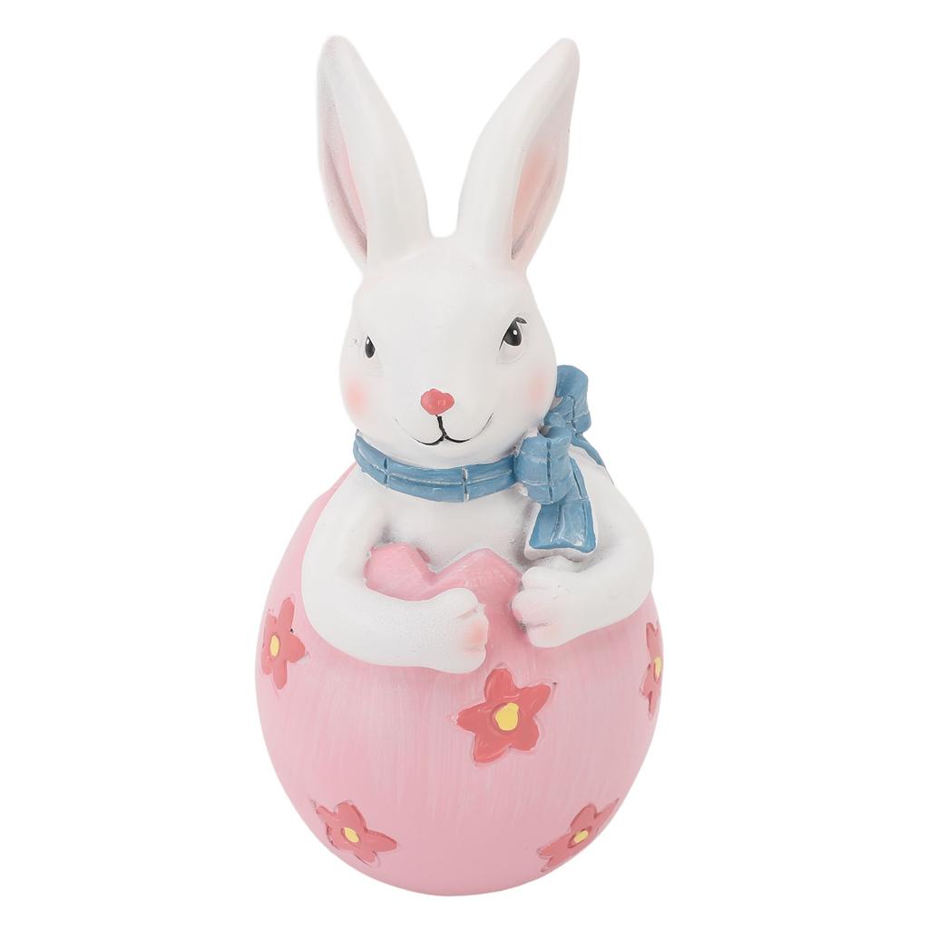 Easter Bunny Egg Decoration Resin Spring Easter Rabbit Decor Figurine Tabletop Decoration for Party