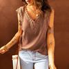 Women's Summer 2025 Pleated Lace Tank Top - New Style Fashion