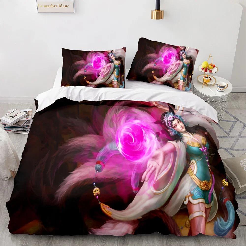 

3D Print League of Heroes Bedding Set Single Twin Full Queen King Size Game Anime Bed Set Aldult Kid Bedroom Duvet cover Sets A Tool 70x133cm 2pcs