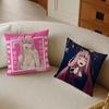 Anime Mecha 02 Zero Two D-Darling In The F-Franxx Cushion Cover Pillowcase Anti-Dustmite Living Room Sofa Decor Cushion Room
