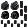 4Pcs Plastic Gas Stove Control Knobs Replacement Set for Oven Cooker Hob Benchtop Burner - General Range Knob