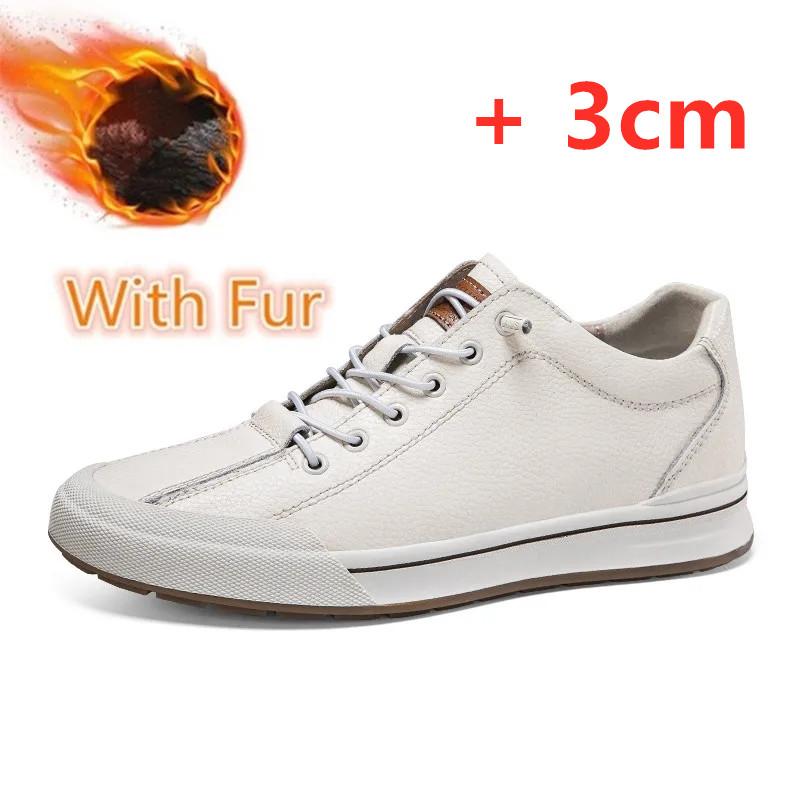 Fashion Mens Sneakers Genuine Leather Casual Outdoor Shoes Male Non-Slip Fashion Luxury Brand Footwear Quality Handmade White Shoe Men