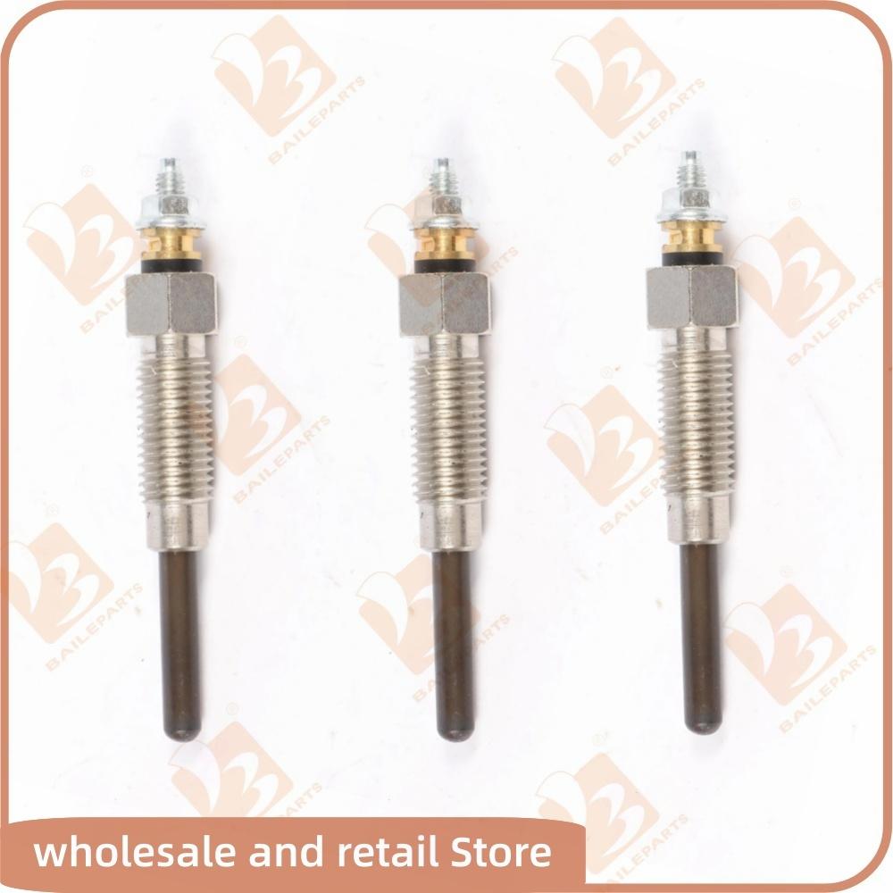 3PCS of Glow Plug 30L66-00302 For Mitsubishi Engine L3E S3L2 S4L2 Excavator 30L6600302 Plug Glow Lgnition System Parts 3PCS