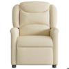 VidaXL Fauteuil de massage inclinable Crème Tissu, fauteuil de massage, fauteuil, fauteuil canapé, fauteuil de bureau de 4015614