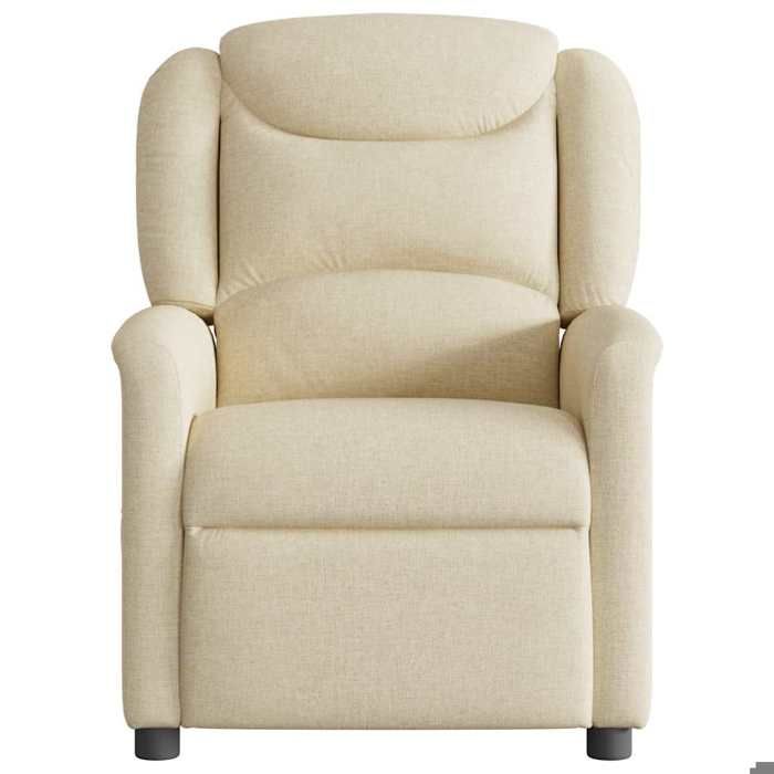 VidaXL Fauteuil de massage inclinable Crème Tissu, fauteuil de massage, fauteuil, fauteuil canapé, fauteuil de bureau de 4015614