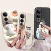 Für Vivo V50 Lite 4G 5G V50 5G Handyhülle Silikon Weiche Rückabdeckung Für Vivo V2441 V2427 Bumper Drache Katze Blume Schmetterling Capa